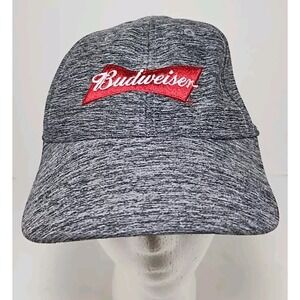 Budweiser Men's  H3 Headwear Gray/ Black Embroidered Logo‎ Snapback Hat Cap